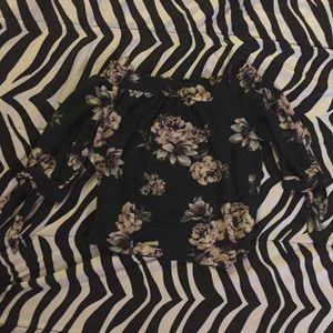 Green floral Off shoulder blouse